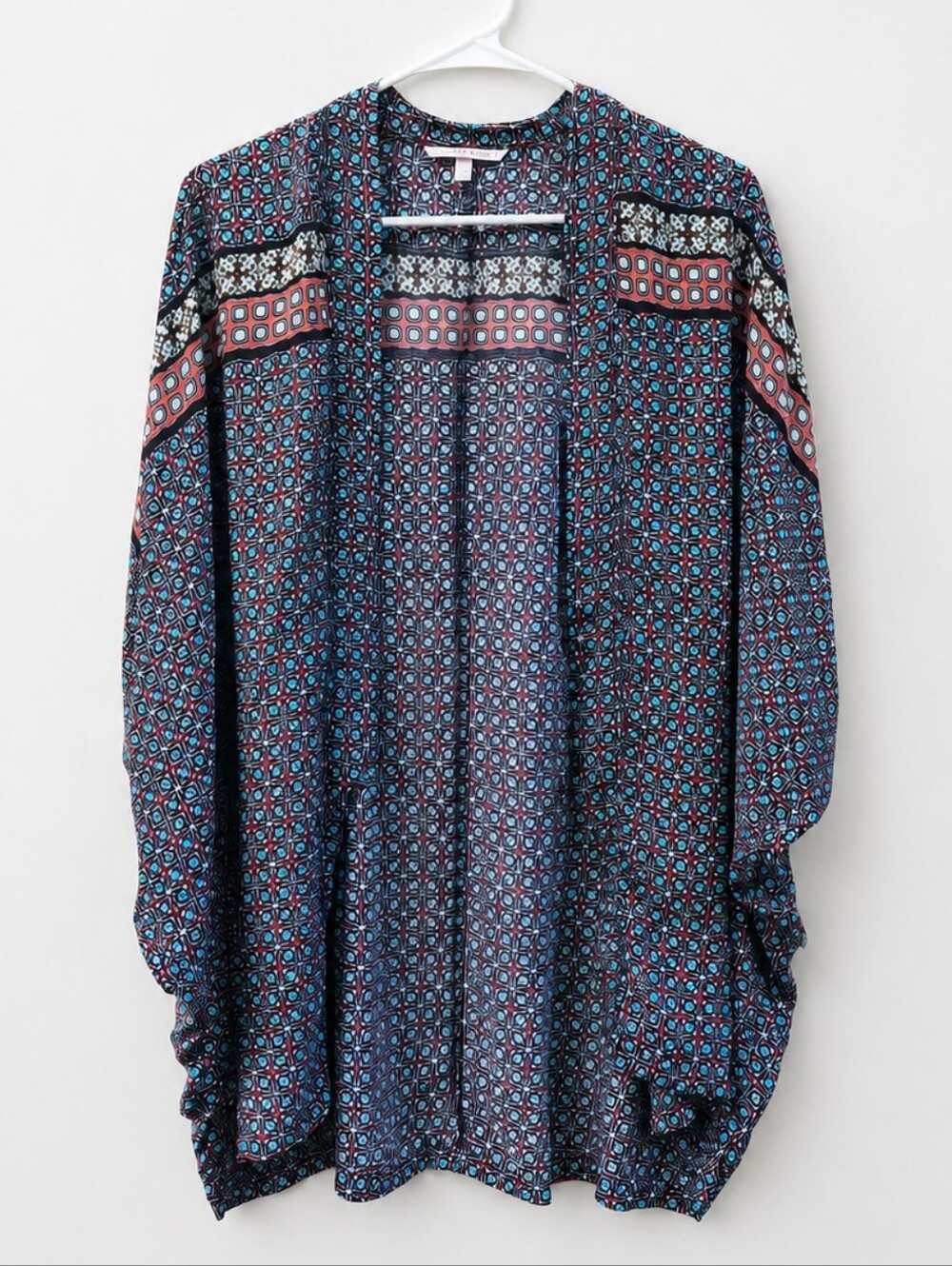 Victoria's Secret Boho Geometric Open Front Kimono Cardigan Cover Up XS/S